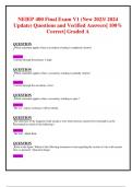 NEIEP 400 Final Exam V1 (New 2023/ 2024 Update) Questions and Verified Answers| 100%  Correct| Graded A 
