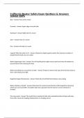 California Boater Safety Exam Qestions & Answers Solved 100&percnt;