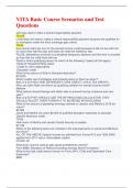 VITA Basic Course Scenarios and Test  Questions with Correct Answers Graded A&plus;