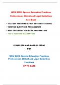 WGU D228- Special Education Practices Professional, Ethical and Legal Guidelines   Test Bank