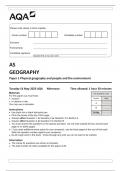AQA AS GEOGRAPHY Paper 1 Physical geography and people and the environment 7036-1-QP-Geography-AS-16May23