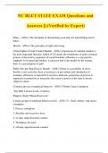 NC BLET STATE EXAM Questions and Answers [] (Verified by Expert)