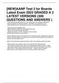 [NEW]AANP Test 2 for Boards Latest Exam 2023 GRADED A 2 LATEST VERSIONS {300  QUESTIONS AND ANSWERS }