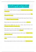 ICDVP EXAM QUESTIONS AND  ANSWERS ALREADY PASSED
