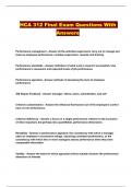 HCA 312 Final Exam Questions With Answers