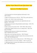 Barber State Board Exam Questions and Answers (Verified Answers)