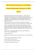 ATI RN NURSING CARE EXAM WITH COMPLETE SOLUTIONS VERIFIED BY EXPERT