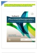 LEHNE’S Pharmacotherapeutics For Advanced Practice Nurses and Physician Assistants 2nd Edition Rosenthal Test Bank.