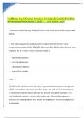 Test Bank for Advanced Practice Nursing&colon; Essentials For Role Development 4th Edition Lucille A&period; Joel&colon; Latest 2023