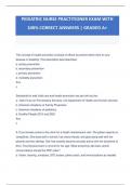 PEDIATRIC NURSE PRACTITIONER EXAM WITH  100&percnt; CORRECT ANSWERS &vert; GRADED A&plus;
