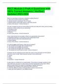 PECT Module 2 PreK-4 Questions with 100&percnt; Correct Answers &vert; Verified &vert; Updated 2023-2024