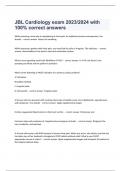 JBL Cardiology exam 2023&sol;2024 with 100&percnt; correct answers