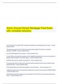  Xinnix Ground School Mortgage Final Exam with complete solutions.