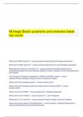 Mortage Basix questions and answers latest top score&period;