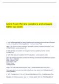   Mock Exam Review questions and answers latest top score&period;