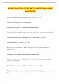 RCIS PRACTICE TEST WITH QUESTIONS AND  ANSWERS 