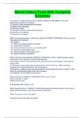 Mental Status Exam With Complete Solutions