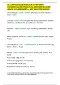 ATI COMPREHENSIVE PREDICTOR REVIEW EXAM 195QUESTIONS AND ANSWERS ALL 100&percnt;VERIFIED LATEST UPDATE 2023&sol;2024 RATED A&plus; BEST EXAM FOR NURSING