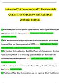 Automated Test Framework &lpar;ATF&rpar; Fundamentals QUESTIONS AND ANSWERS RATED A&plus; 2023&vert;2024 UPDATE
