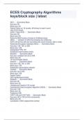 ECES Cryptography Algorithms keys&sol;block size &vert; latest 