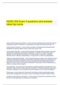 NURS 350 Exam 3 questions and answers latest top score.