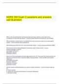   NURS 350 Exam 2 questions and answers well illustrated.