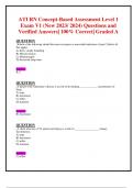 ATI RN Concept-Based Assessment Level 1 Exam V1 (New 2023/ 2024) Questions and  Verified Answers| 100% Correct| Graded A 
