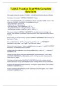 TLSAE Practice Test With Complete Solutions