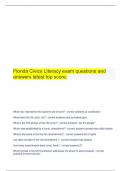   Florida Civics Literacy exam questions and answers latest top score.