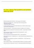  FL Civic Literacy Test questions and answers latest top score&period;