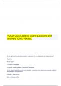  FGCU Civic Literacy Exam questions and answers 100% verified.