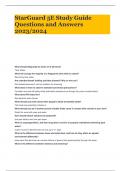 StarGuard 5E Study Guide Questions and Answers 2023&sol;2024 