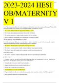 2023-2024 HESI OB&sol;MATERNITY V 