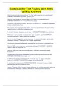 Sustainability Test Review With 100&percnt; Verified Answers