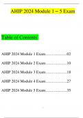 AHIP 2024 Module 1, 2, 3, 4, 5, Exam Questions and Answers (Verified Answers)