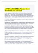 CPMA /AAPC CPMA  Exam Bundle (Graded A)