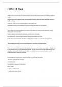 CHS 310 Final exam with 100&percnt; correct answers
