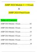 AHIP 2024 Module 1, 2, 3, 4, 5, Exam & AHIP 2024 Final Exam with Updated Latest Questions and Answers (Verified Answers)