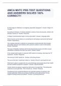 AMCA MHTC PRE-TEST QUESTIONS AND ANSWERS SOLVED 100&percnt; CORRECT&excl;&excl;