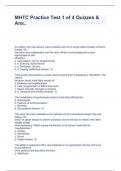 MHTC Practice Test 1 of 4 Quizzes & Ans&period;&period;