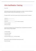 HCA Certification Training &vert;140 Questions with 100&percnt; Correct Answers &vert; Updated & Verified