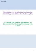 Microbiology: An Introduction Plus Mastering Microbiology, 13th Edition Test Bank (complete) 