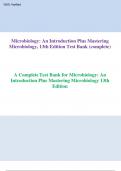 Microbiology&colon; An Introduction Plus Mastering Microbiology&comma; 13th Edition Test Bank &lpar;complete&rpar; 