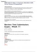 NRNP 6665-01 Week 11 Final Exam 2022/2023 (100% Correct Answers & Explanations)