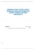 NRNP6552 FINAL EXAM LATEST VERSION B 2023-2024 COMPLETE EXAM A GRADE (WALDEN UNIVERSITY)