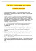 TMC EXAM A Questions and Answers (Verified Questions)