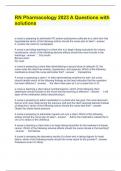 RN Pharmacology 2023 A Questions with solutions 