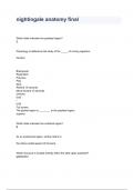 nightingale anatomy final Exam Questions And Answers 