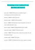 Parasitology terms combined Exam Questions and Answers