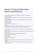 Test Bank for Brunner & Suddarth's Textbook of Medical-Surgical Nursing, 14th Edition Chapter 13: Fluid and Electrolytes: Balance and Disturbance |Newest Study Guide